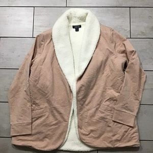 Lands End Sherpa Lined Cardigan